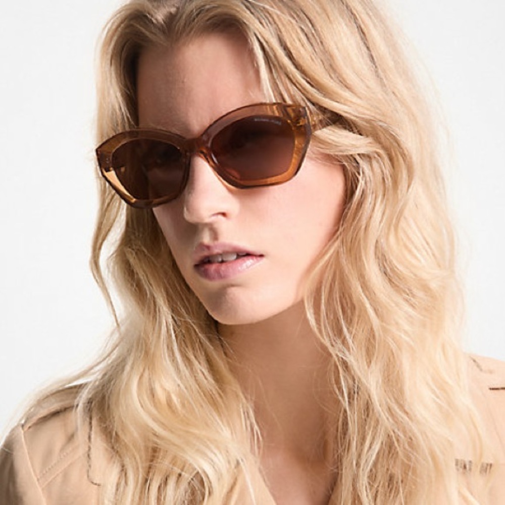 Michael Kors Bel Air, transparent framed sunglasses in Amber